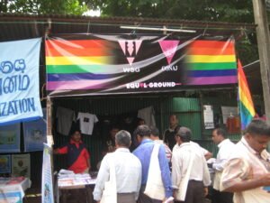 Sri Lanka LGBTIQ+ Community stall at the people's SAARC 2008